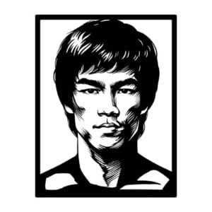 Bruce Lee Cuadro Metálico: arte decorativo de alta calidad